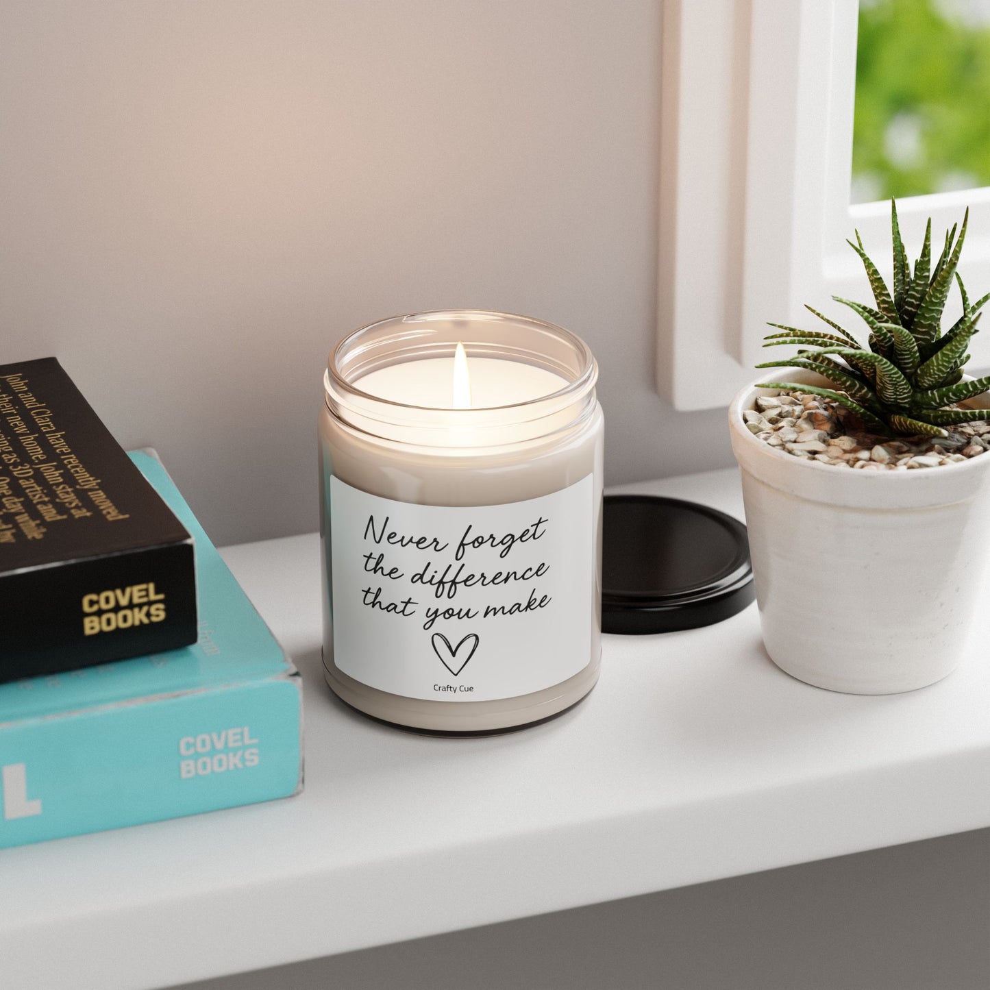 Never forget the different you make candle, Employee gift, Coworker present, Gift for workers, teachers, boss