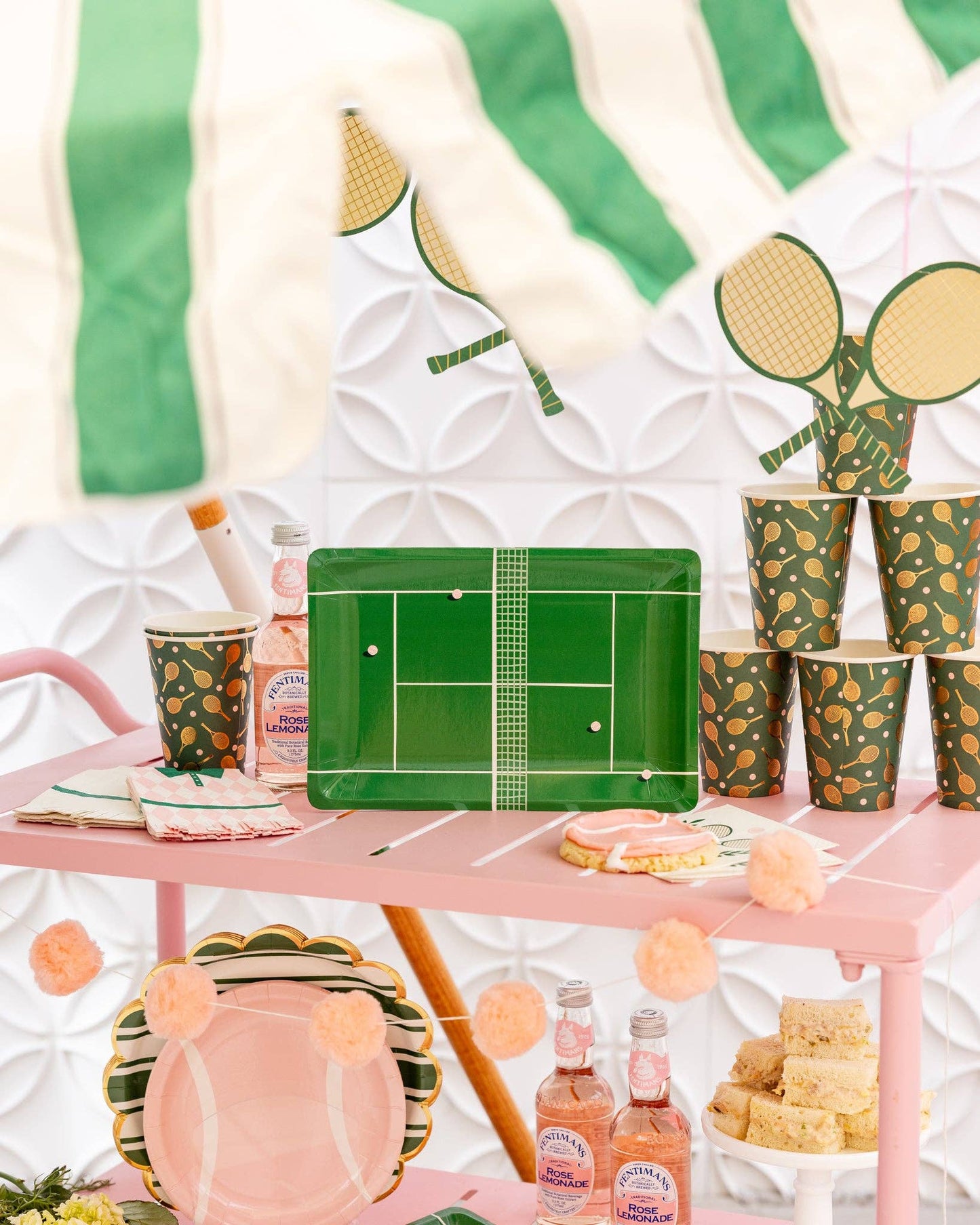 TEN1142 - Tennis Striped Plate