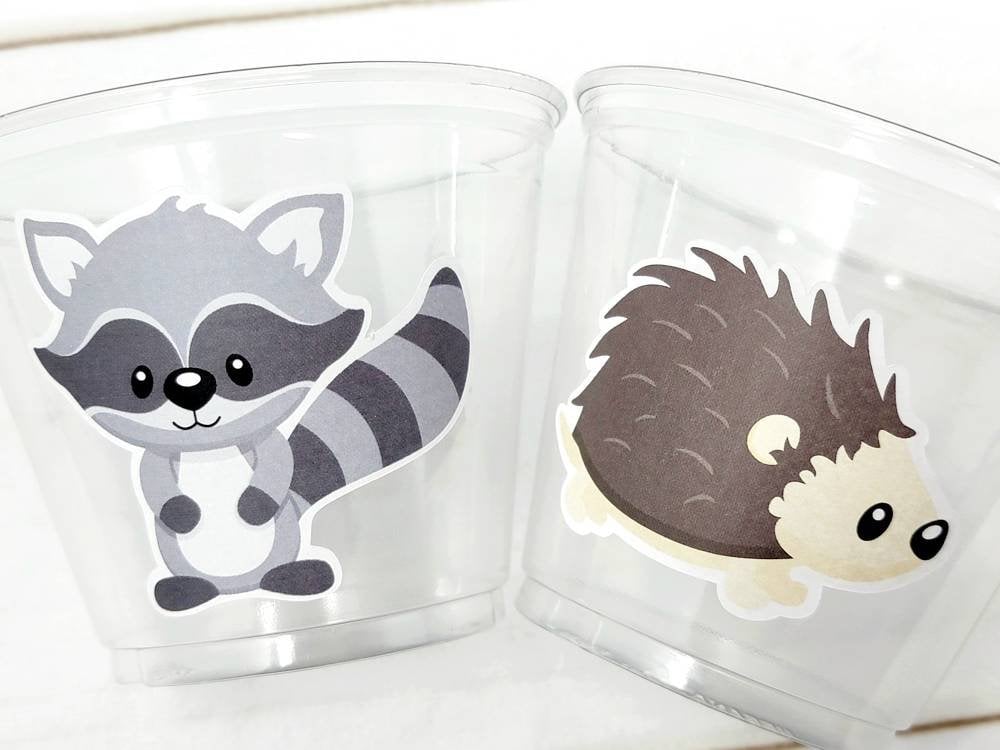 WOODLAND PARTY CUPS - Woodland Cups Woodland Animals Woodland Decorations Woodland Birthday Woodland Baby Shower Woodland Birthday Party