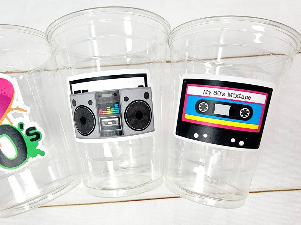 I Love the 80'S PARTY CUPS - 80's Birthday Cups 80's Party Cups 80's Decorations 80's Birthday Party 80's Birthday Party Decorations 80s 90s