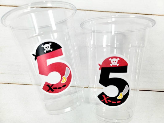 PIRATE PARTY CUPS - Pirate Cups Pirate Birthday Pirate Party Decorations Pirate Birthday Party Pirate Party Supplies Pirate Happy Birthday