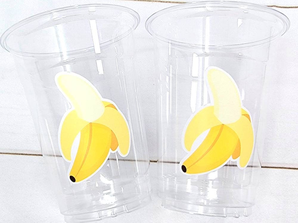 BANANA PARTY CUPS - Banana Party Favors Banana Treat Cups Banana Birthday Banana Party Favor Cups Monkey Birthday Party Fruit Party Cups