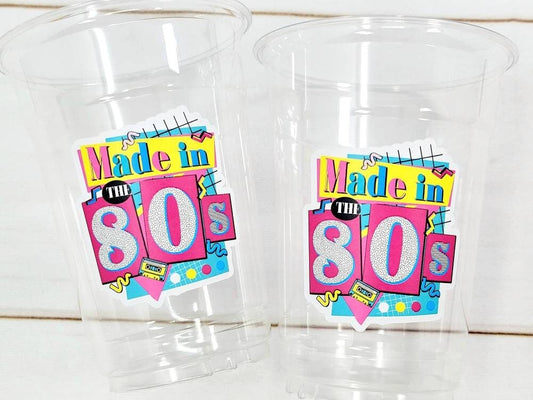 I Love the 80'S PARTY CUPS - 80's Birthday Cups 80's Party Cups 80's Decorations 80's Birthday Party 80's Birthday Party Decorations 80s 90s