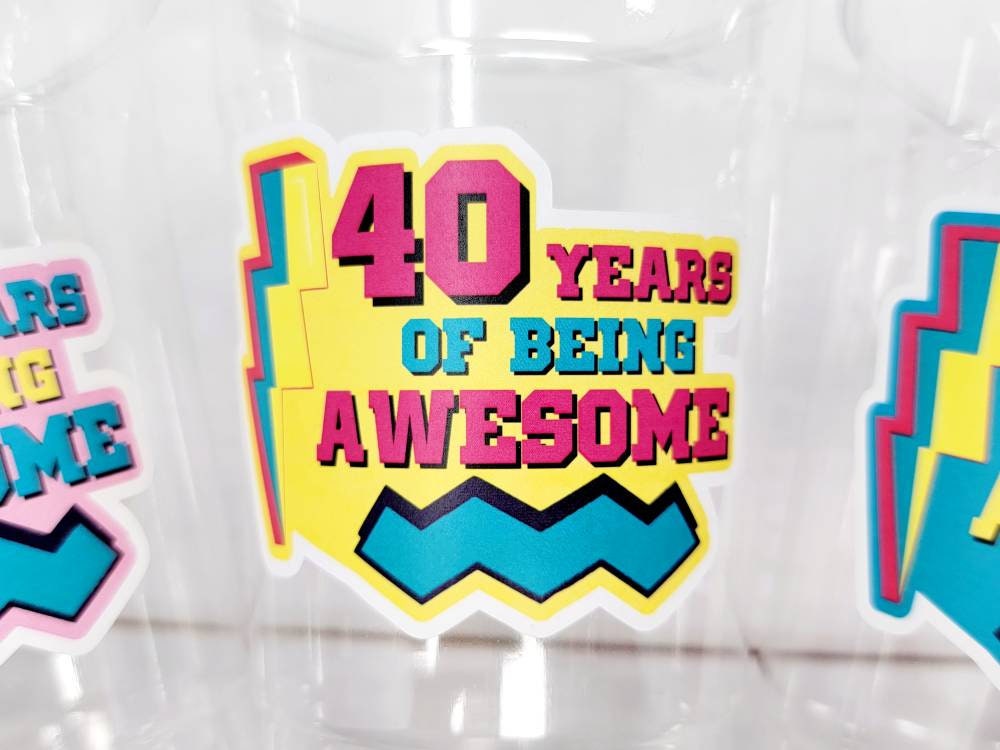 40th PARTY CUPS - 1983 Cups 40th Birthday Party 40th Birthday Favors 40th Party Cups 40th Party Decorations 1983 Birthday Party Cups 80s Cup