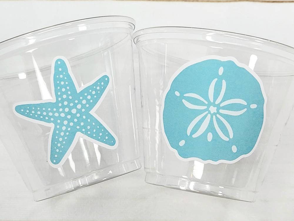 UNDER THE SEA Party Cups - Under the Sea Birthday Party Ocean Birthday Sea Party Decorations Baby Shower Beach Party Birthday Decorations