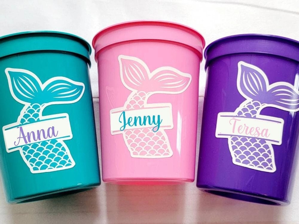 MERMAID PARTY CUPS - Mermaid Birthday Cups Mermaid Party Cups Mermaid Party Decorations Mermaid Party Favors Mermaid Mermaid Party Decor