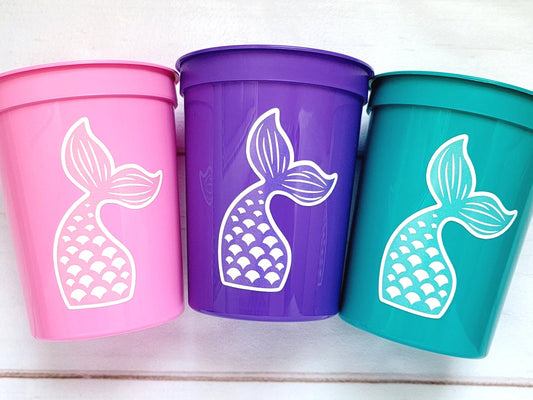 MERMAID PARTY CUPS - Mermaid Birthday Cups Mermaid Party Cups Mermaid Party Decorations Mermaid Party Favors Mermaid Mermaid Party Decor