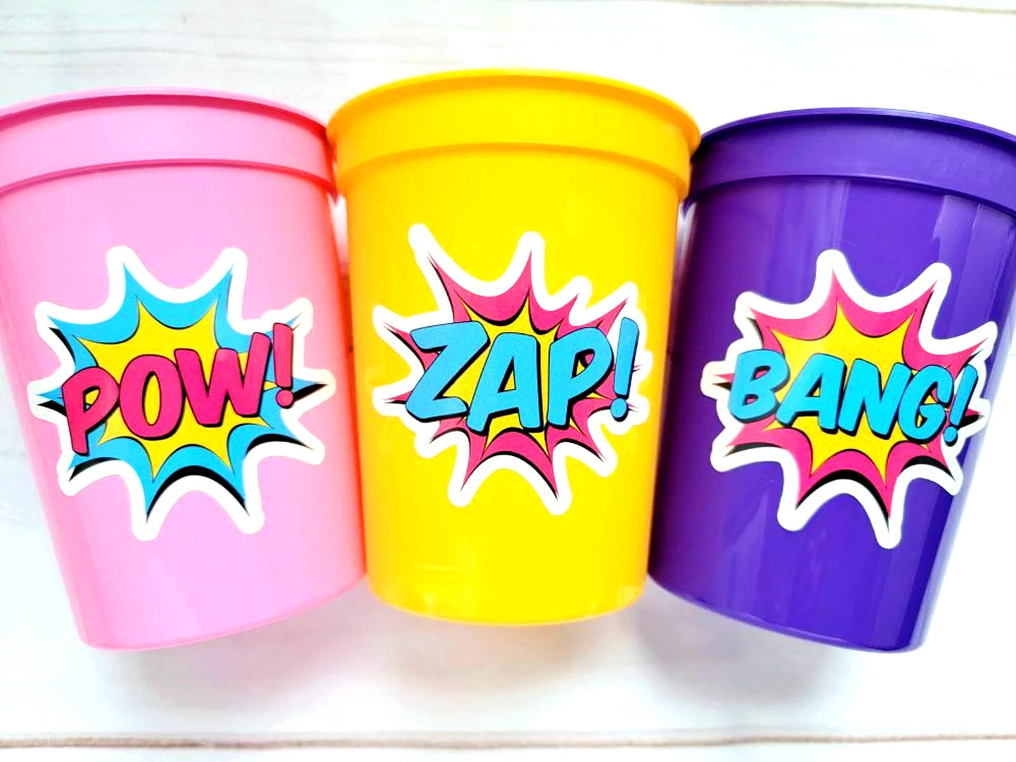 GIRL SUPERHERO PARTY Cups- Superhero Cups Superhero Birthday Superhero Party Decorations Superhero Party Favors Superhero Cup Favor