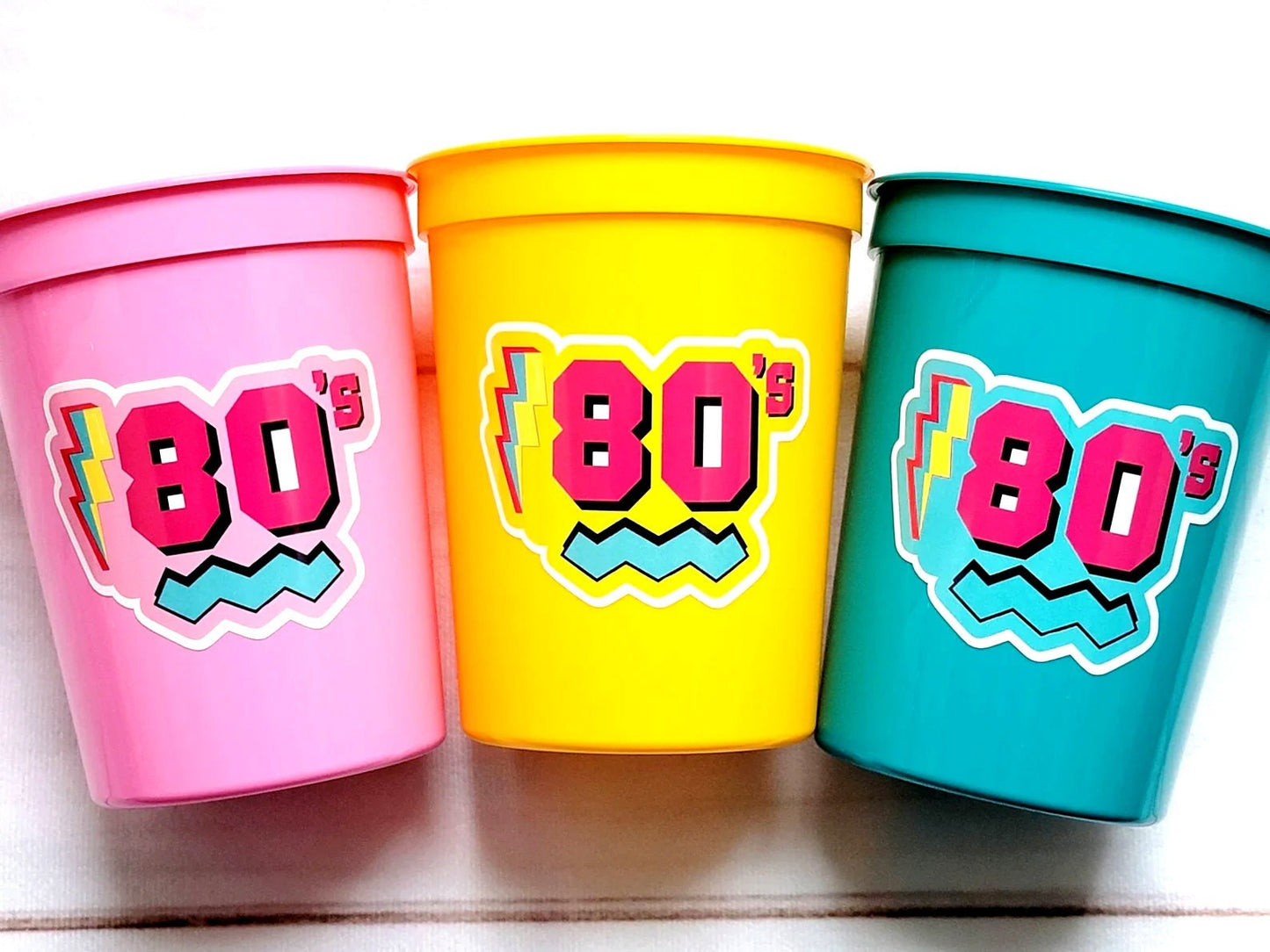 I Love the 80'S PARTY CUPS - 80's Birthday Cups 80's Party Cups 80's Decorations 80's Birthday Party 80's Birthday Party Decorations 80s