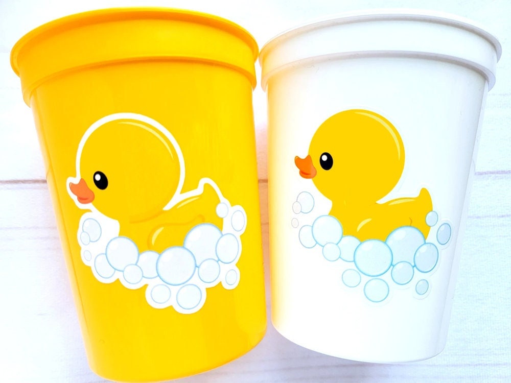 DUCK PARTY CUPS - Duck Birthday Duck Party Duck Baby Shower Duck Party Cups Duck Decorations Duck Cups Ducky Party Cups Rubber Ducky Cups