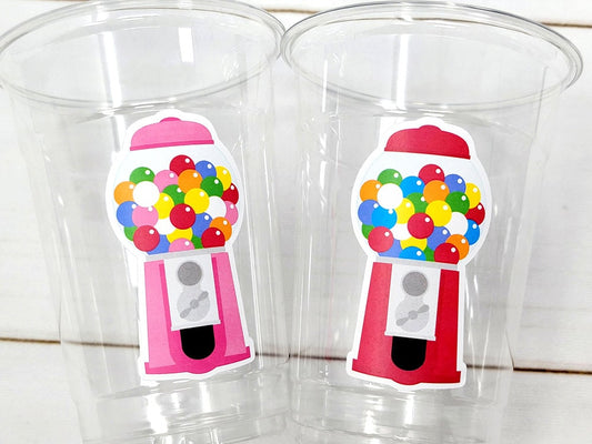 Gumball Party Cups | Gumball Birthday Cups | Candy Party Cups | Gum Ball Dessert Table Cups | Candy Theme Party Cups
