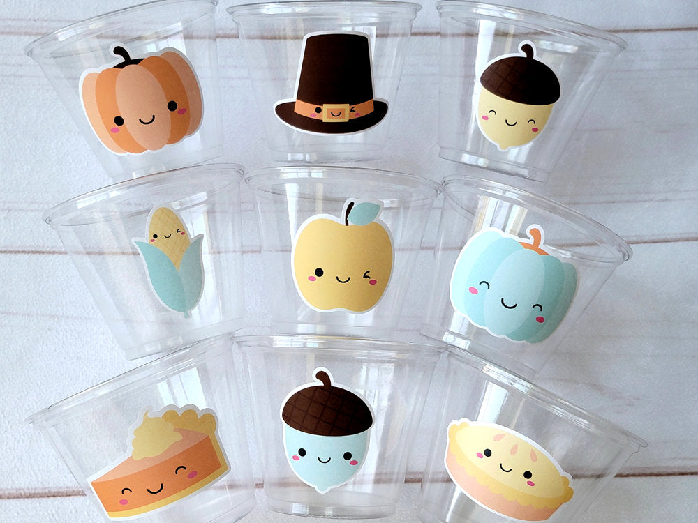 THANKSGIVING PARTY CUPS -Turkey Party Cups Thanksgiving Cups For Kids Turkey Kids Thanksgiving Cups Thanksgiving Party Favors Pumpkin Cups