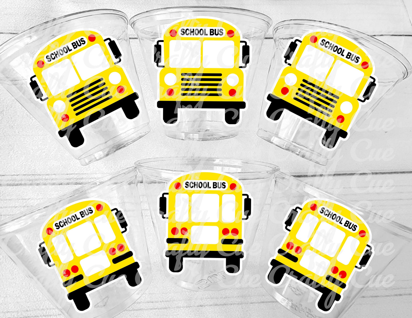 School Bus Party Cups - School Cups School Bus Birthday School Bus Party School Bus Favors Teachers Gift Gift for Teacher Back To School