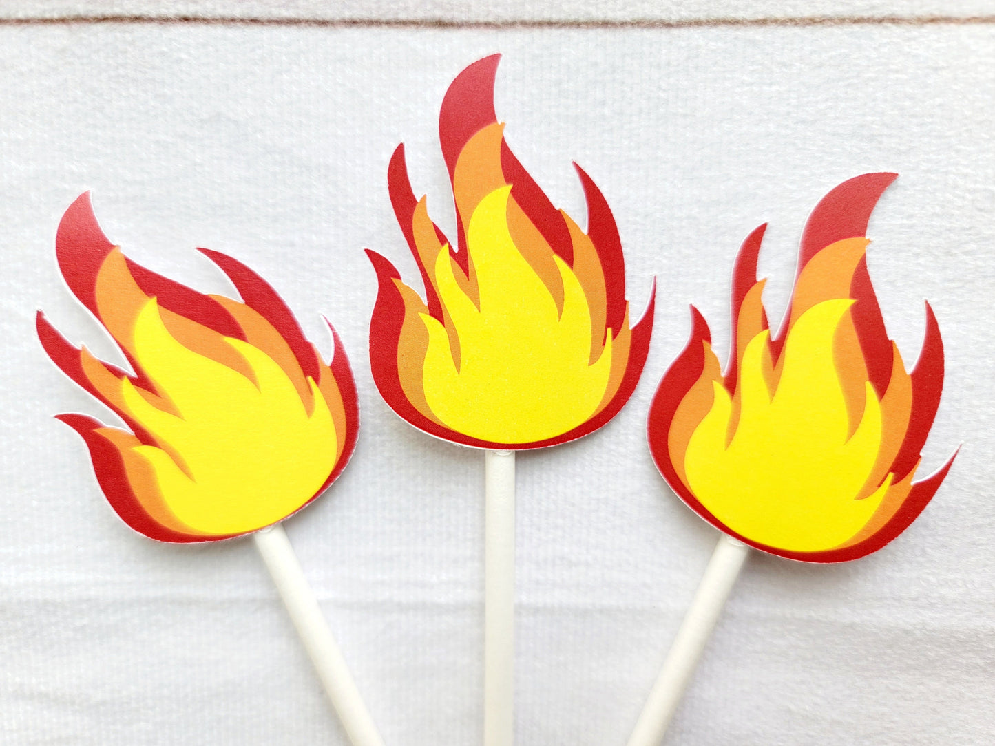 Fire Cupcake Toppers, Flame Cupcake Toppers, Firetruck Cupcake Toppers, Fireman Cupcake Toppers 71519520P