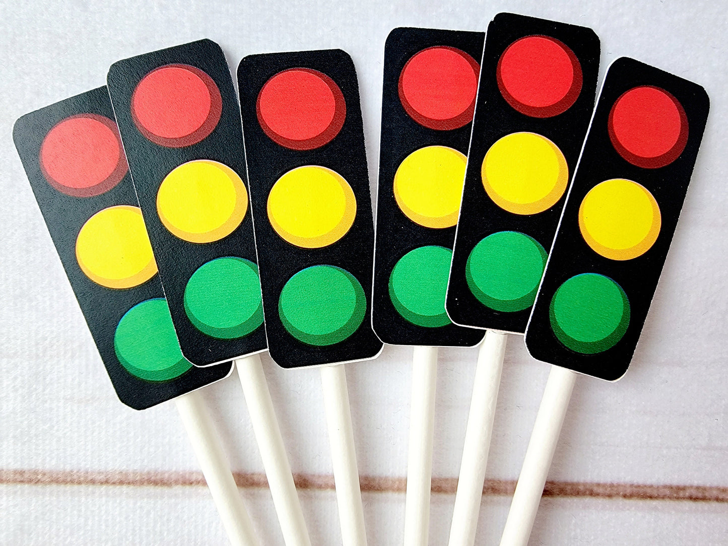 Traffic Light Cupcake Toppers