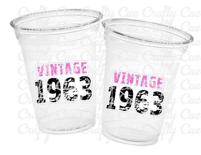 60th PARTY CUPS - Vintage 1963 Cups Best of 1963 60th Birthday Party 60th Birthday Favors 60th Party 60th Party Decorations 1963 Birthday