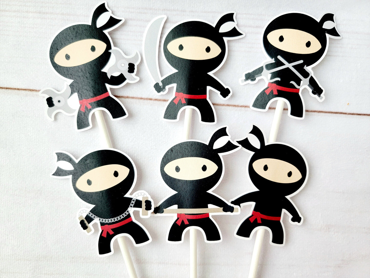 Ninja Cupcake Toppers