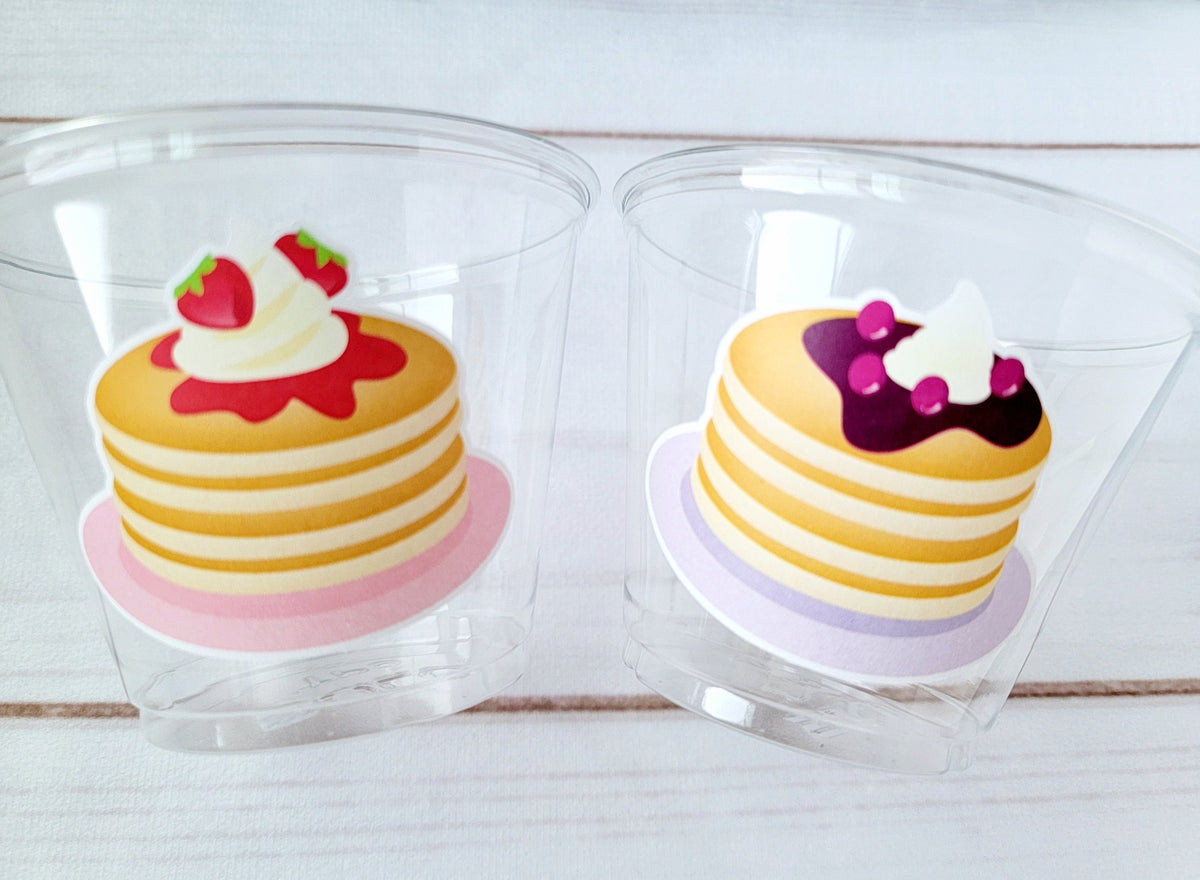 Pancake Party Cups, Pancake Treat Cups, Pancake Birthday, Pancake Party, Pancake Party Favors, Pancakes and Pajamas