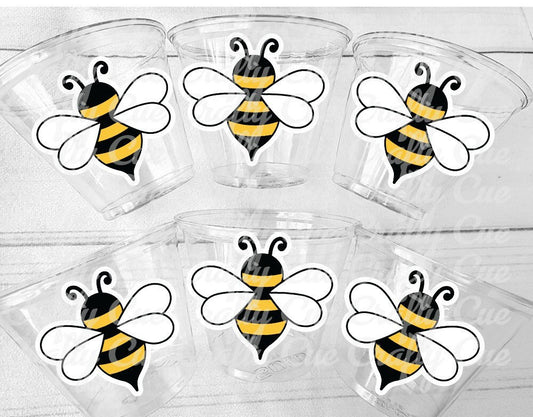 BEE PARTY CUPS - Bee Baby Shower Cups BaBee Shower Cups Sweet as can Bee Bumble Bee Party Favors Bee Decorations Bee Party Supplies Favors