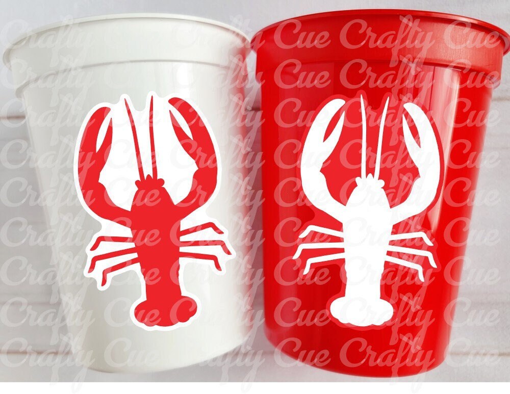 Crawfish Party Cups Crawfish Boil Cups Crawfish Birthday Crawfish Boil Decorations Crawfish Party Favors Crayfish Crawfish Boil Party Cups