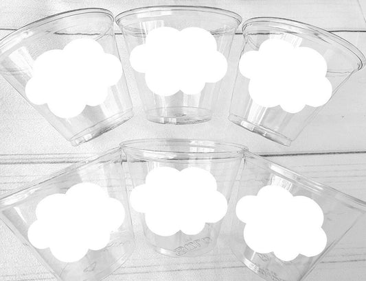 CLOUD PARTY CUPS Cloud Favors Cloud Favor Cups Cloud Baby Shower Wedding Shower It's raining Cups It's pouring Cups Baby Birthday Party Cups