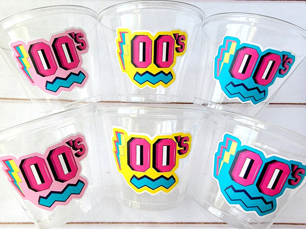 Back to the 2000'S PARTY CUPS 00's Birthday Cups 2000's Party Cups 00's Decorations 00s Birthday Party 00's Birthday Party Decorations 2000s