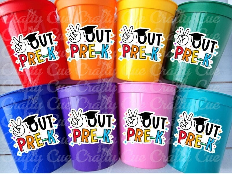 PRESCHOOL GRADUATION CUPS Prek Preschool Graduation Cups 2023 Preschool Cups Graduation Party Reusable Cups Party Favors Pre-K Party Cups