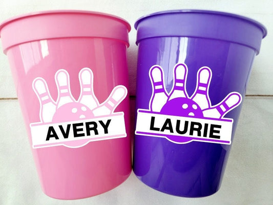 BOWLING PARTY CUPS - Bowling Birthday Cups Bowling Cups First Birthday Bowling Party Decorations Bowling Bowling Cups Bowling Party Favors