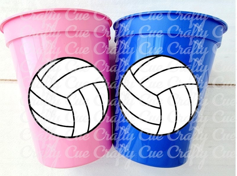 VOLLEYBALL PARTY CUPS - Volleyball Party Cups Volleyball Birthday Volleyball Party Volleyball Decorations Volleyball Party Favors