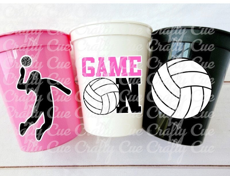 VOLLEYBALL PARTY CUPS - Volleyball Party Cups Volleyball Birthday Volleyball Party Volleyball Decorations Volleyball Party Favors