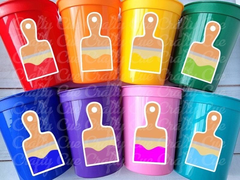 ART PARTY CUPS - Art Painting Party Favor Cups Paint Party Favors Art Party Cups Art Party Treat Cups Painting Party Favor Art Party Favor