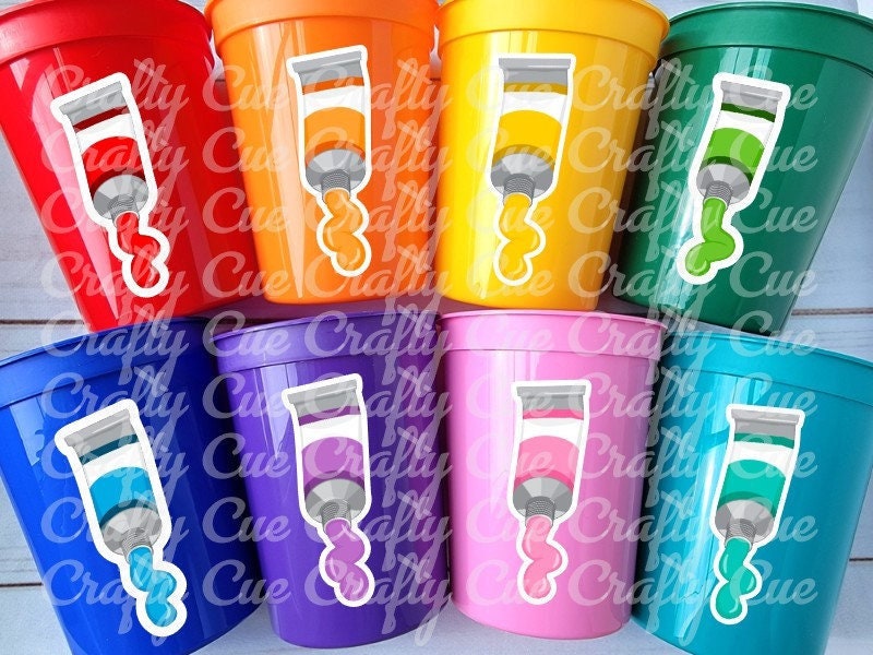ART PARTY CUPS - Art Painting Party Favor Cups Paint Party Favors Art Party Cups Art Party Treat Cups Painting Party Favor Art Party Favor