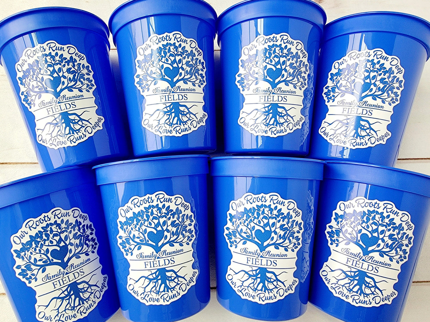 FAMILY REUNION CUPS Family Reunion Party Cups Family Reunion Party Favors Family Reunion Cups Personalized Family Reunion Favor Cups