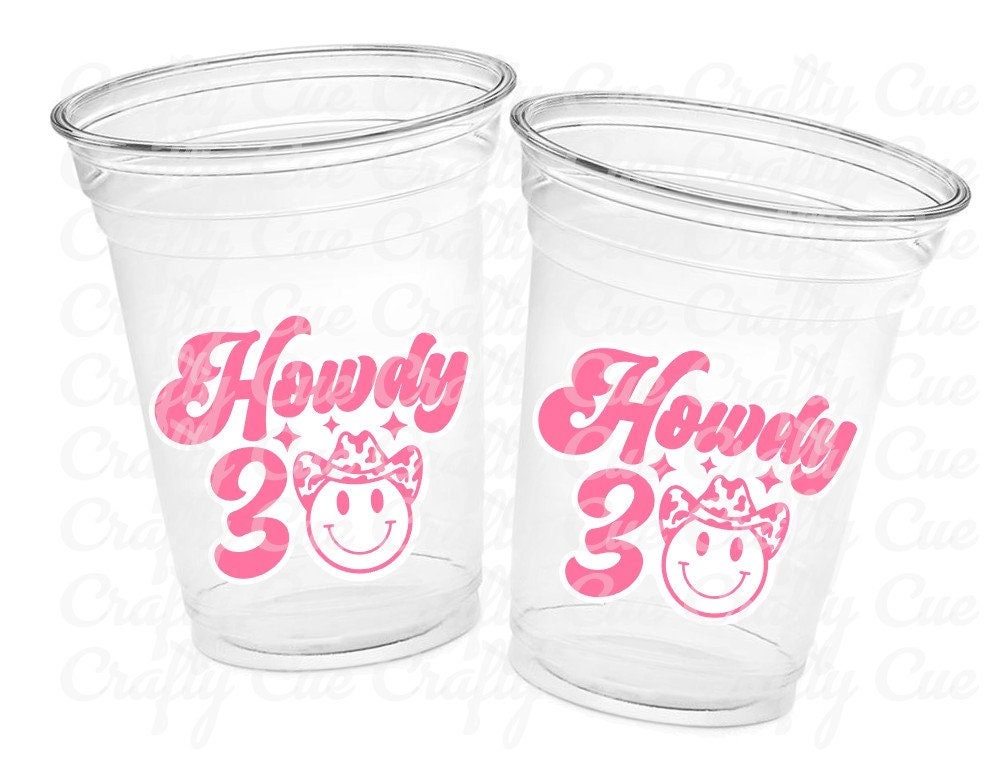 COWGIRL 30TH Birthday Cups 30th PARTY CUPS Let's Go Girls Howdy Rodeo 1993 30th Birthday Party 30th Birthday Favors 30th Birthday Cowgirl 30