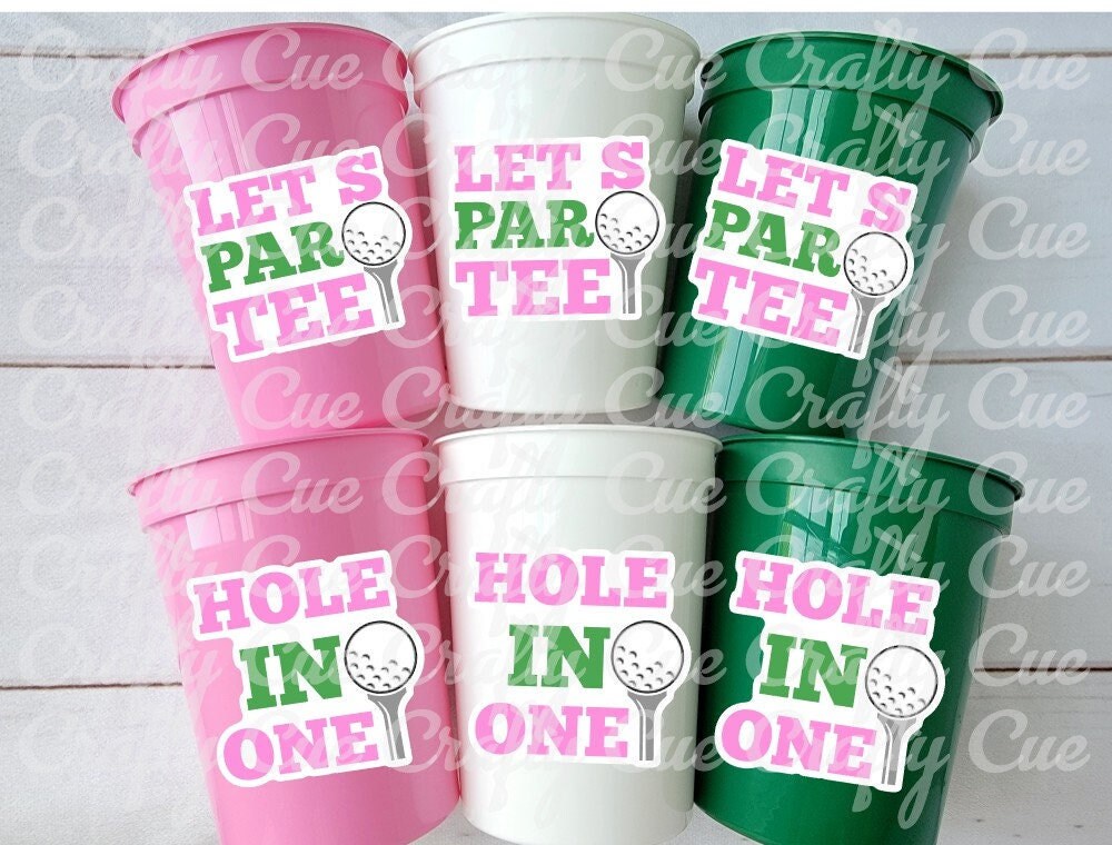 GIRL GOLF PARTY Cups - Golfing Party Cups Golf Birthday Pink Golf Party Decorations Golf Party Supplies Golfing Cups Golf Cups Golf Favors