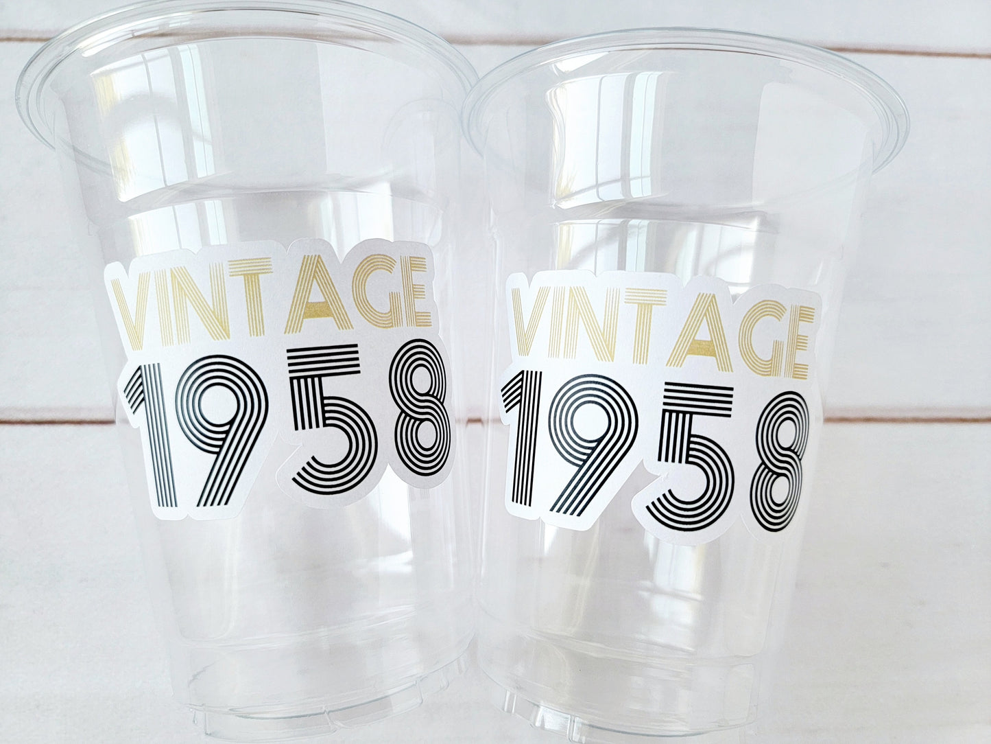 65th PARTY CUPS - Vintage 1958 Cups Best of 1958 65th Birthday Party 65th Birthday Favors 65th Party 65th Party Decorations 1958 Birthday