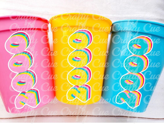 Back to the 2000'S PARTY CUPS 00's Birthday Cups 2000's Party Cups 00's Decorations 00s Birthday Party 00's Birthday Party Decorations 2000s