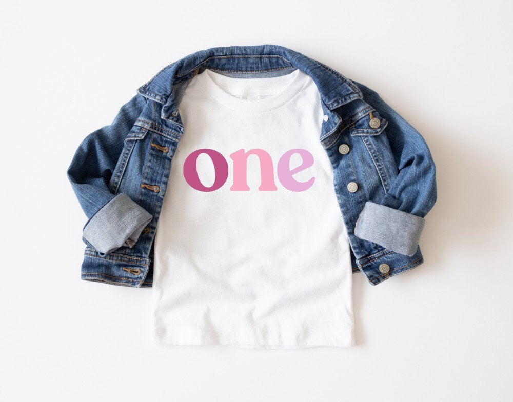 One Birthday Shirt, Modern First Birthday Shirt, Baby 1st Shirt, One Kids Tee, Minimalist Kids Shirt, First Birthday Shirt, One Baby Tshirt