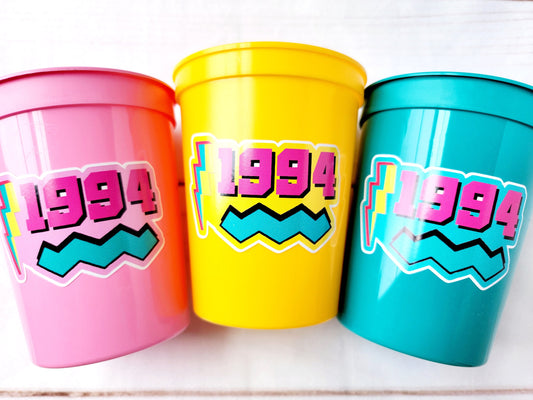 30th PARTY CUPS - Vintage 1994 Cups Best of 1994 30th Birthday Party 30th Birthday Favors 30th Party 30th Party Decorations 1994 Birthday