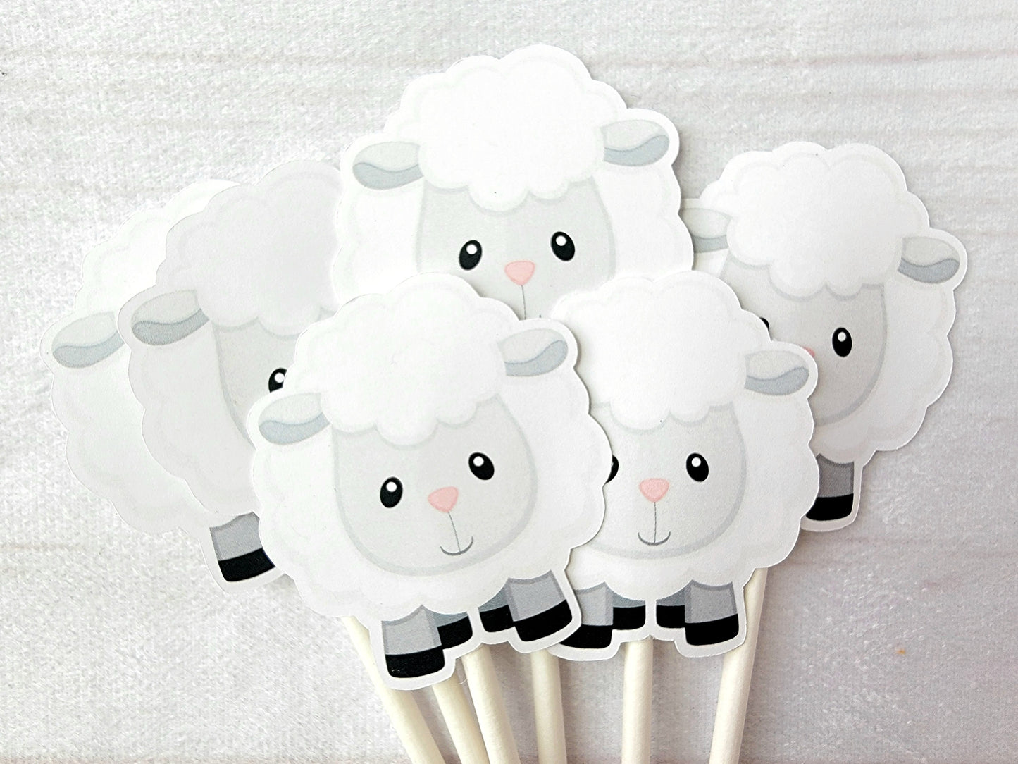 Sheep Cupcake Toppers, Sheep Cupcake Picks, Farm Animal Cupcake Toppers, Farm Birthday Cupcake Toppers, Animal Cupcake Toppers
