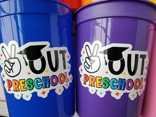 PRESCHOOL GRADUATION CUPS Preschool Graduation Cups Preschool Cups Graduation Party Reusable Cups Party Favors Pre-K Party Cups Pre-school