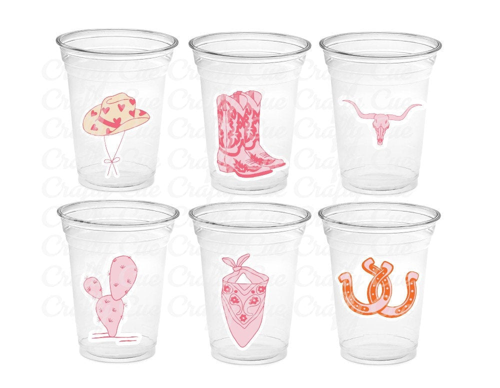 COWGIRL PARTY CUPS - Cowgirl Cups Cowgirl Party Decorations Cowgirl Baby Shower Decorations Baby Sprinkle Cowgirl Boots Birthday Decor Favor