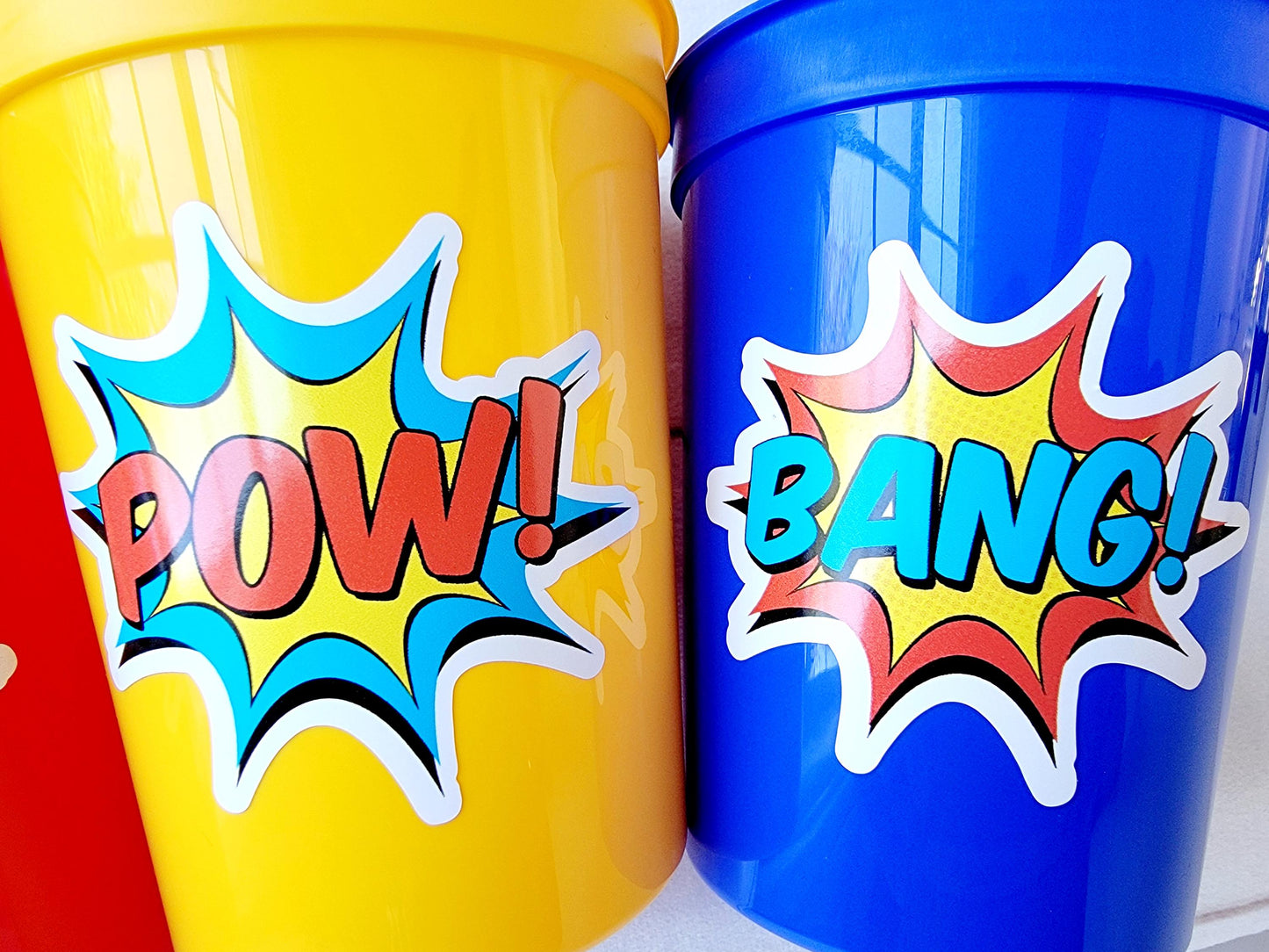 SUPERHERO PARTY CUPS - Superhero Cups Superhero Birthday Superhero Party Superhero Decorations Superhero Party Favors Superhero Cup Favors