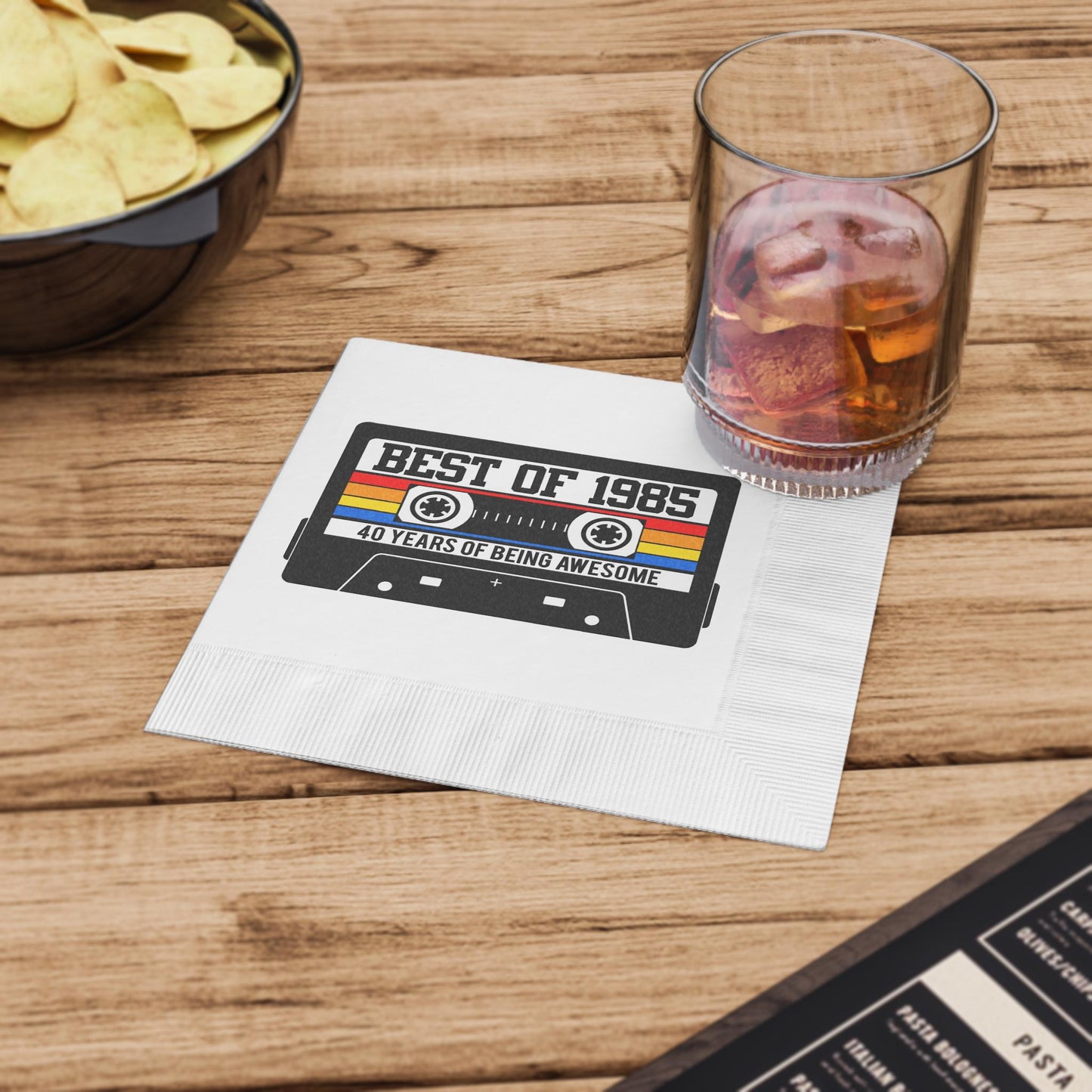 1985 Cassette Tape Napkins 1985 PARTY NAPKINS 1985 Birthday Napkins 1985 Cocktail Napkins 1985 Birthday Decoration 40th Birthday Napkins