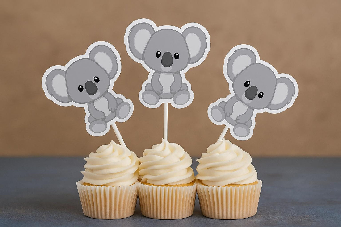Koala Bear Cupcake Toppers, Koala Bear Cake Toppers, Koala Baby Shower, Koala Cupake Picks, Koala Party Decorations, Koala Birthday Party