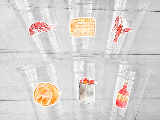 Crawfish Boil Party Cups 16oz | Crawfish Birthday Party Cups | Crawfish Boil Decorations | Crayfish Party Favors | Crawfish Cups | Party Cup