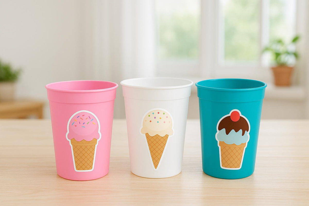 ICE CREAM PARTY Cups - Ice Cream Birthday Ice Cream Party Ice Cream Treat Cups Ice Cream Party Cups Ice Cream Decorations Ice Cream Cups