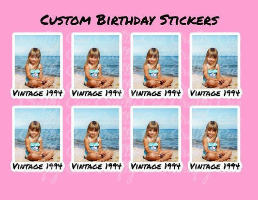 Custom Birthday Stickers, Personalized Stickers, Custom Party Favors, Birthday Decorations, Waterproof Stickers, Vinyl Stickers for Cups