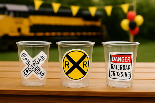 Train Cups, Train Party Favors, Train Birthday Favors, Train Party Cups, Train Birthday Decorations, Train Party Supplies