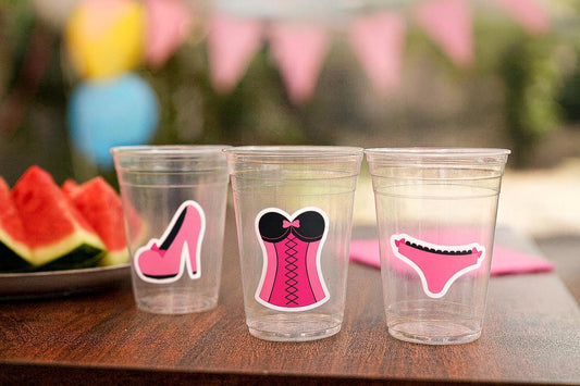 LINGERIE PARTY CUPS - Bachelorette Party Cups Girls Night Party Cups Bridal Shower Cups Lingerie Party Favors Bachelorette Party Favors Cups